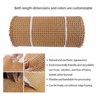 Rollo de Mimbre Sintético de Plástico PE Resistente a los Rayos UV, Lámina Tejida de Imitación de Mimbre para Muebles de Exterior y Decoración de Techos
