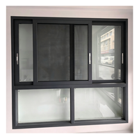 Fenêtre coulissante en aluminium à rupture de pont thermique, profil 6063-T5, double vitrage pour villa et patio, certifiée CE, à haute efficacité énergétique