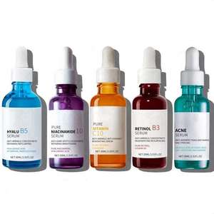 Sérum visage AHA liquide anti-âge 30ML Acide hyaluronique <span class=keywords><strong>B5</strong></span> Rétinol Mela B3 Niacinamide Effaclar Vitamine C10 - Product Image 1