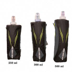 กระเป๋าใส่ขวดน้ำแบบพกพาสำหรับวิ่งกลางแจ้งรุ่นใหม่  วัสดุ TPU เกรดอาหาร ความจุ 500 มล. น้ำหนักเบาพิเศษ พร้อมสายรัดข้อมือ - Product Image 3