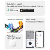 Localizador de Doble Sistema con Certificación MFi, Compatible con Apple Find My y Google Find My Device, Localizador Global para iOS y Android