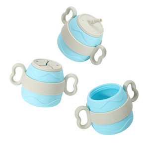 Gobelet multifonctionnel en silicone sans BPA, nouveau design, qualité alimentaire, pour bébés et tout-petits, pliable, pour boissons et collations, accessoires pour bébés - Product Image 6