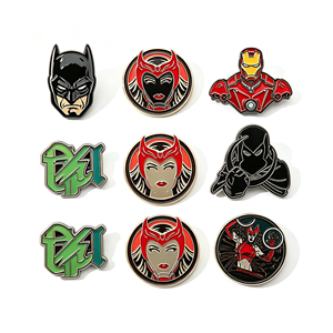 Novedad transfronteriza: Broches de aleación esmaltada inspirados en Marvel, de películas y series europeas y americanas, con personajes como Moon Knight, Scarlet Witch, Loki y Thanos. - Product Image 4