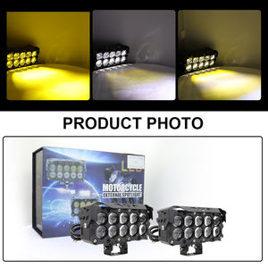 Faro Delantero para Motocicleta con 10 Leds, Luces de Trabajo de Doble Color, Luz Redonda de 150W para Jeep, SUV, UTV, ATV - Product Image 2