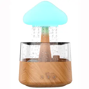 Cool Mist Water Drop Sound Sleeping Relaxing Mood 7 Colors Led Night Light Essential Oil Diffuser Rain Cloud Humidifier