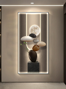 Cuadro Decorativo LED para Pasillo de Entrada, Diseño Abstracto en Lienzo, Estilo Moderno y Lujoso, Ecológico, Verde - Product Image 3