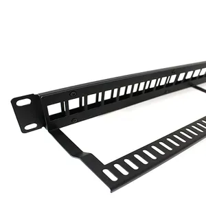 Yüksüz boş PATCH PANEL 19 ''1U 24 PORT RJ45 STP/UTP boş PATCH PANEL için CAT5E CAT6 CAT6A modülü Jack