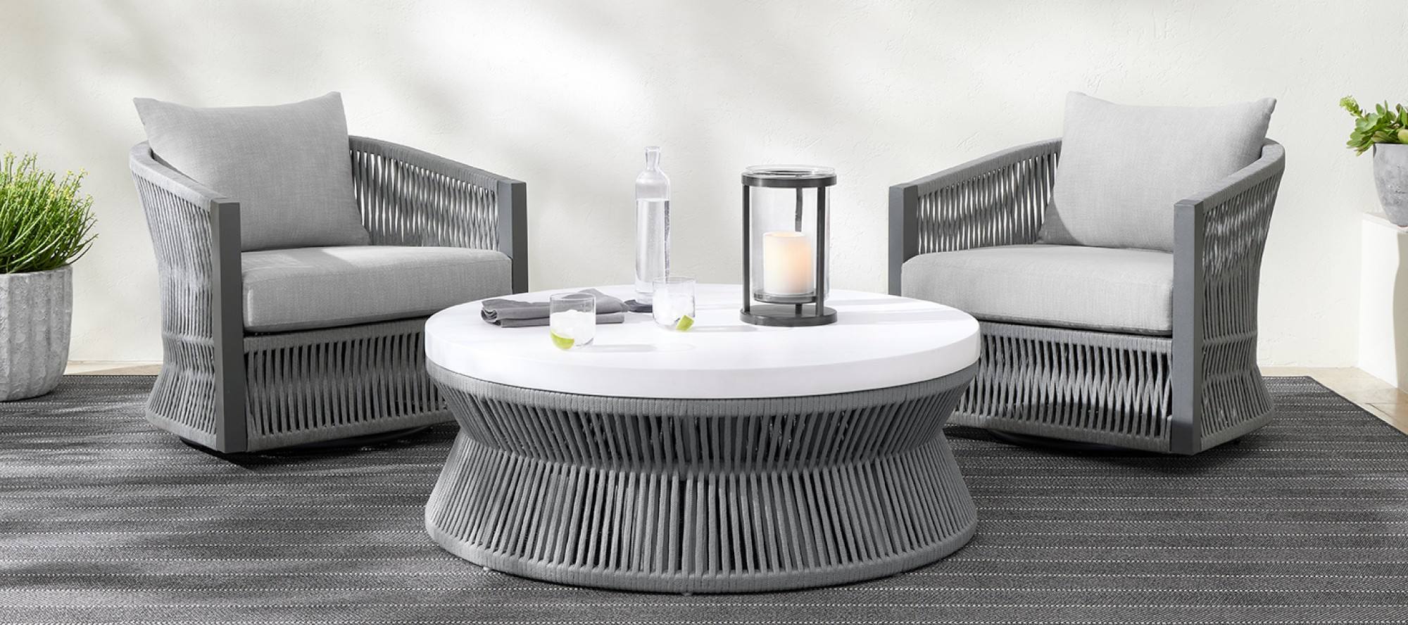 Best Selling Outdoor Furniture Living Room Sofa Sets Cotton Rattan Weaving Rope Garden Sets Patio Garden Sofa Set Furniture