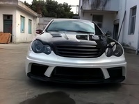 Nouveau kit carrosserie style WALD pour Mercedes W203 avec pare-chocs avant, pare-chocs arrière et jupes latérales - Fixation par vis