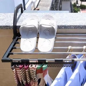 Stendibiancheria da <span class=keywords><strong>esterno</strong></span> per balcone, scaffale portaoggetti da appendere alla finestra, antifurto, per davanzale, stendino per scarpe - Product Image 2