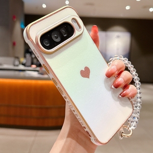 Funda Protectora para <span class=keywords><strong>Google</strong></span> Pixel 7A/8A/9A/9 Pro/10 Pro XL, Diseño de Corazón con Cuerda, Carcasa Trasera Cromada, Antigolpes - Product Image 6