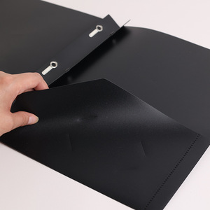 Tùy chỉnh chế biến đôi Túi kinh doanh báo cáo lưu trữ thư mục đen nhựa Clip-on hợp đồng hộp tập tin với <span class=keywords><strong>Rod</strong></span> & Hệ thống gấp - Product Image 3