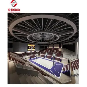 Bingkai Ruang Prefab Struktur Baja Dalam Ruangan Bulu Tangkis/Lapangan Basket Atap Gudang Pabrikan Cina