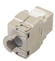 Conector Keystone RJ45 Cat6a FTP blindado de 180 grados sin herramientas, Krone IDC, 500MHz, CE RoHS, para placa de pared, panel de conexiones e información