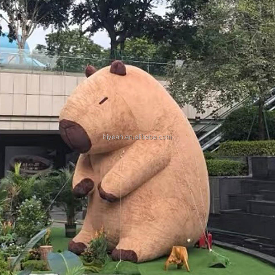 Decorate Capybara Inflatable Plush Capybara Cartoon Character Short Fur ...