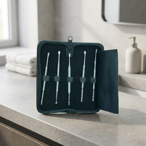 ASAP Dual-End Stainless Steel Hand Held Nail Pusher Set Reusable Five-Piece Manicure <b>Tool</b> Kit Cuticle Care <b>Ear</b> Wax Removal - Product Image 6