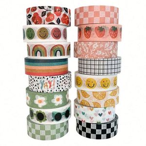 Cintas Washi Personalizadas al por Mayor con Diseño CMYK, Cintas de Papel Decorativas Coloridas con Logotipo en Lámina Dorada - Product Image 1