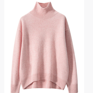 여성용 맞춤 디자인 럭셔리 오버사이즈 100% 캐시미어 스웨터 - Product Image 1