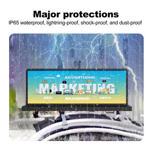 Écran publicitaire mobile LED couleur DC960A P4 IP65 pour toit de <span class=keywords><strong>taxi</strong></span>, affichage double face, panneau de toit SDK pour ascenseur et magasin de détail - Product Image 2