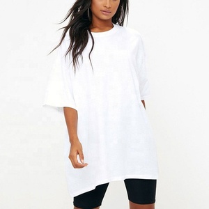 <span class=keywords><strong>T</strong></span>-Shirt da Donna in Tinta Unita Taglie Forti Magliette Oversize in Cotone con Logo Personalizzato 100% Cotone - Product Image 2