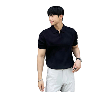 Camiseta de Manga Corta Verde Brillante para Hombre, con Logotipo Frontal, de Secado Rápido, Tejida, Informal, con Estampado, 220g, Bolsillo, Ribete Azul en Cuello y Puños - Product Image 1