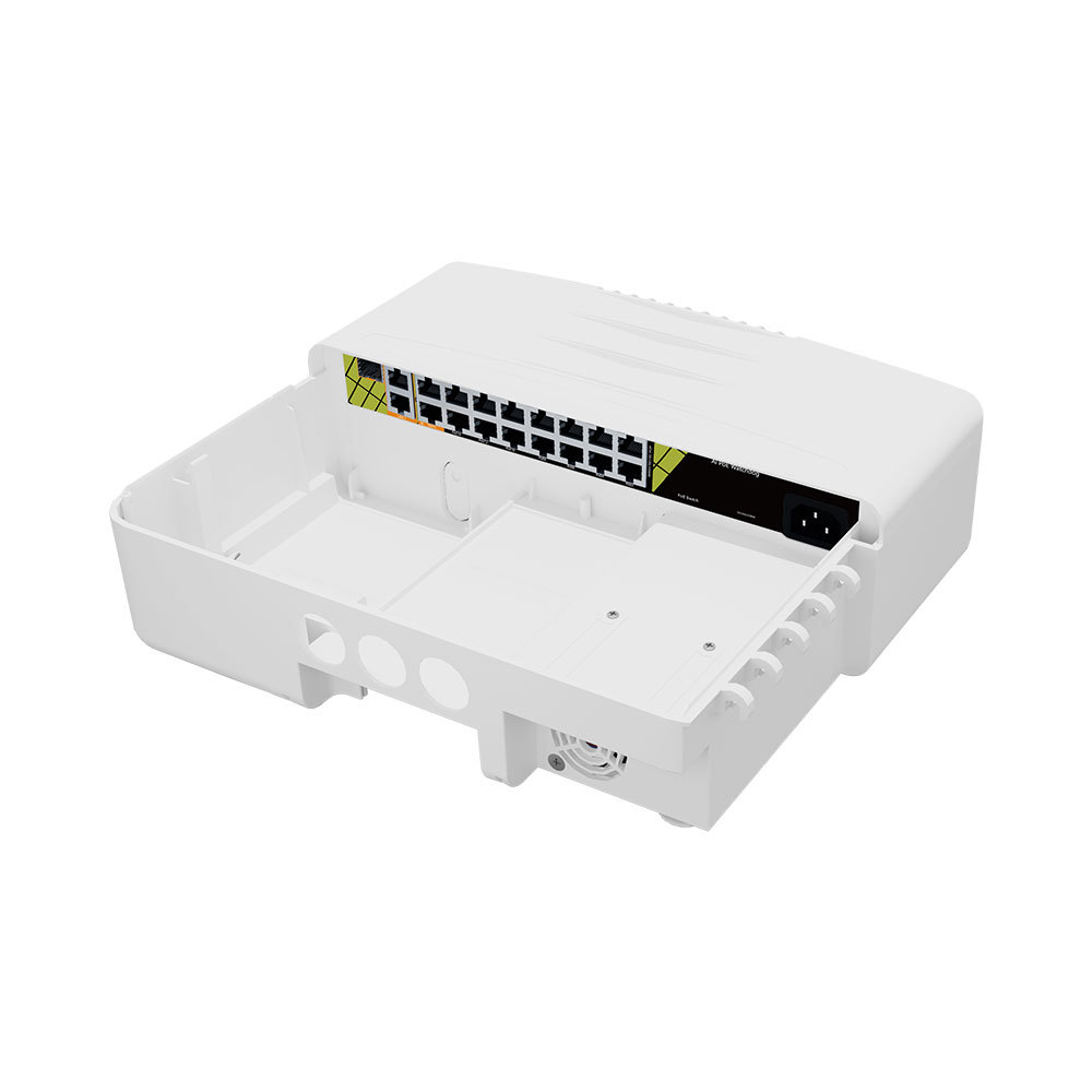 Outdoor Switch PoE IPC AP AI Watchdog Wireless Bridge 16 Channel PoE Output 2 Uplink 1SFP for Hikvision · image 4