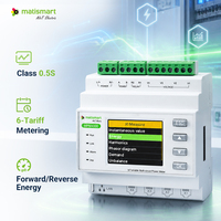 Compteur d'énergie intelligent multi-circuits triphasé 4 fils Matismart MPM4000 pour la distribution d'énergie industrielle