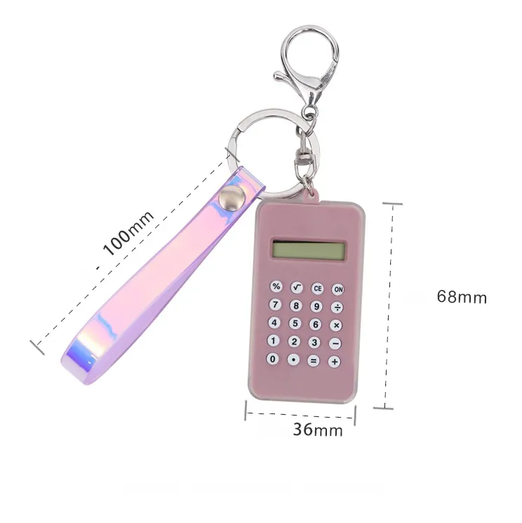 Chaveiro com calculadora para homens e mulheres, acessório de moda com frete grátis, chaveiro para calculadora