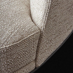 Ensemble de 2 fauteuils de lecture modernes en cuir et tissu Ensemble de luxe rembourré en bois à dossier haut gris blanc - Product Image 5