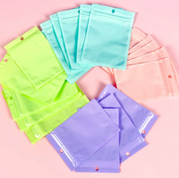 Sacs en plastique transparents à fermeture éclair avec trou de suspension, sachets d'emballage refermables en polyéthylène pour accessoires électroniques, bonbons et petits gadgets