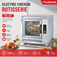 Foodsense barbecue au charbon de bois Commercial en acier inoxydable avec petite Machine électrique de rôtisserie de poulet