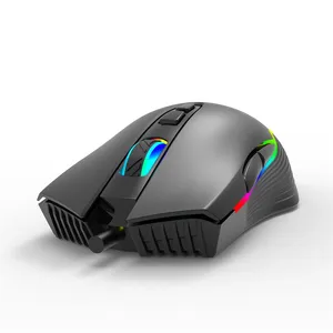 Chất lượng cao Chuột chơi game 7200 DPI trình điều khiển USB 7D Chuột chơi game quang học màu đen RGB có dây bedlessnoob chuột cho điện thoại 12 tháng