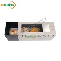 Boîtes d'emballage en papier pour cupcakes à pâtisserie personnalisés 3 paquets de boîte à muffins à cupcakes avec fenêtre