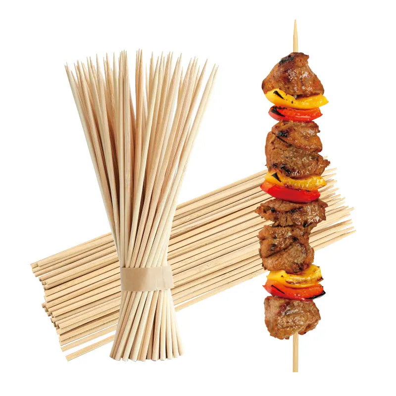 Safe and Eco-friendly Food Grade Hot Sell Disposable Bamboo Kabab Skewere BBQ Skewers For Barbecue