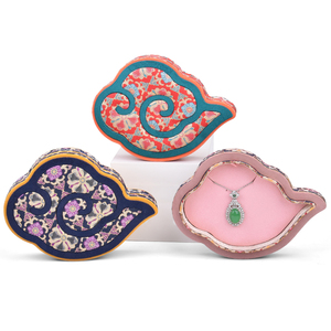 Jinsky Design Luxury <strong>Colorful</strong> Cloth <strong>Jewelry</strong> Display case Cloud Shape <strong>Jewelry</strong> <strong>Box</strong> with <strong>Colorful</strong> Finish - Product Image 4