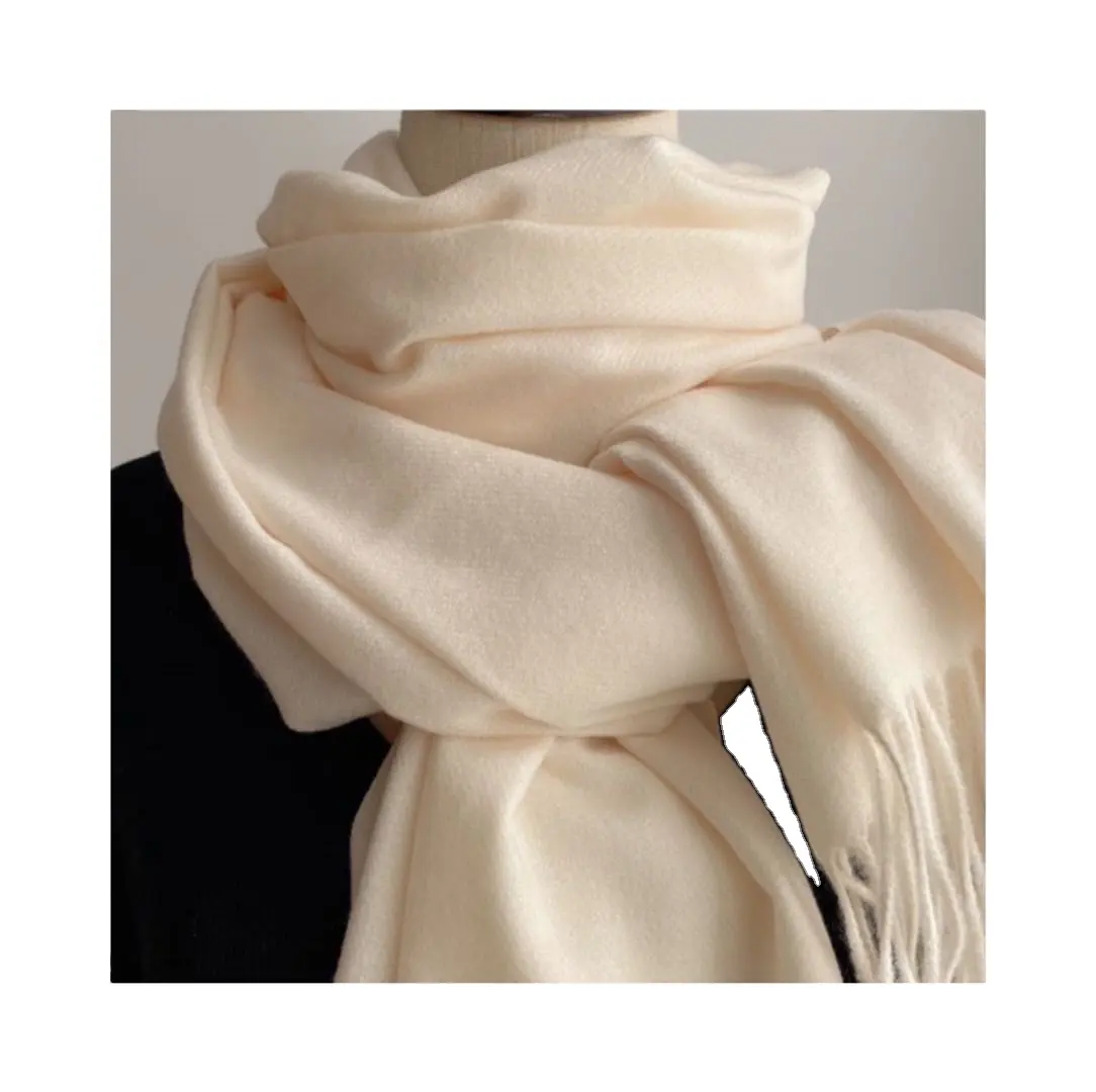 Pure color couple scarf winter thicken warm outer wrap shawl dual-use senior sense brown scarf