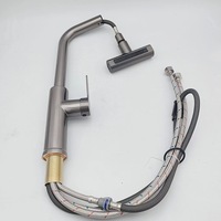 Robinet de cuisine moderne KOARBE en laiton à commande par capteur, douchette extractible 4 modes, finition polie, montage sur plan, monotrou