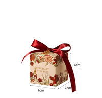 CSMD Chinesische Hersteller Perle Dekoration Kleine Größe Lila Farbe Quadrat Hochzeit Schokolade Verpackung Box für Gäste Tür Geschenke