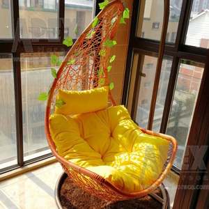 เก้าอี้ไข่แกว่งได้สำหรับสวนกลางแจ้ง<span class=keywords><strong>3</strong></span>ที่นั่งเฟอร์นิเจอร์กลางแจ้งทำจากโลหะ - Product Image 5