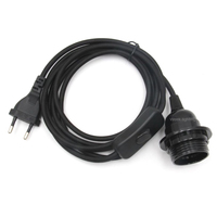 Lampes suspendues E27, 1.8m, cordon d'alimentation, prise ue/US, adaptateur avec fil de commutation pour prise E27