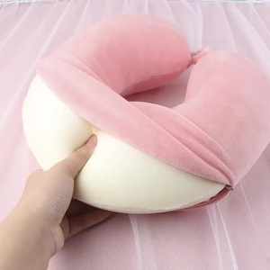 Oreiller en forme de U oreiller de <span class=keywords><strong>cou</strong></span> 100% Polyester rebond lent détachable adulte appui-tête <span class=keywords><strong>cou</strong></span> protecteur <span class=keywords><strong>avion</strong></span> sieste oreiller - Product Image 5