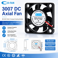 Ventilateur axial étanche IP67 30mm 3007 Mini ventilateur de refroidissement DC 30x30x7 pour le refroidissement des enregistreurs compacts