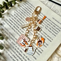 Aksesoris Kindle Custom Bookish, Gantungan Kunci E-reader 2 in 1, Casing & Sarung Kindle dengan Rantai Gantungan untuk Hadiah Pecinta Buku, Rantai Kindle
