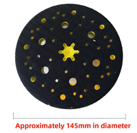 Plateaux de polissage pour voiture Moka, tampons de ponçage à sec perforés de 6 pouces, disques abrasifs pneumatiques de 150 mm avec support en velours et adhésifs