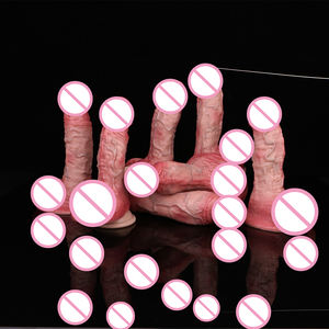 Venda Especial Dez Modelos Diferentes Vibrador Realista com Silicone Novo Estilo Delay Ejaculação Realista Adulto Pênis para Casal - Product Image 1