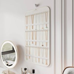 ที่เก็บเครื่องประดับแบบแขวนสองด้าน 80 ช่อง พร้อมซิป ถุงเก็บของใส PVC สำหรับต่างหู สร้อยคอ กำไลข้อมือ แหวน - Product Image 5