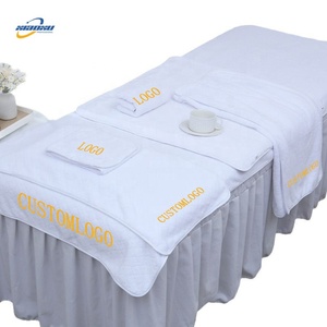 Juego de <span class=keywords><strong>toallas</strong></span> de microfibra de 5 piezas personalizadas de alta <span class=keywords><strong>calidad</strong></span> para salón de belleza cama de masaje Toalla de spa - Product Image 1