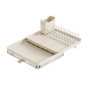 Escurridor de Platos Telescópico con Borde, Plegable, para Fregadero, Escurridor de Utensilios de Cocina, Forma Cuadrada - Product Image 5