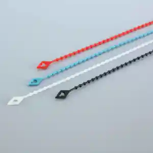 Fabricants Nouveau Boule Type Réutilisable Perlé Noeud Attaches de Câble En Nylon 66 Attaches