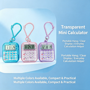 Calculadora de Bolsillo Transparente con Llavero, Mini Calculadora Científica Portátil, Máquina de Sumar para la Escuela, Oficina, Regalo - Product Image 4